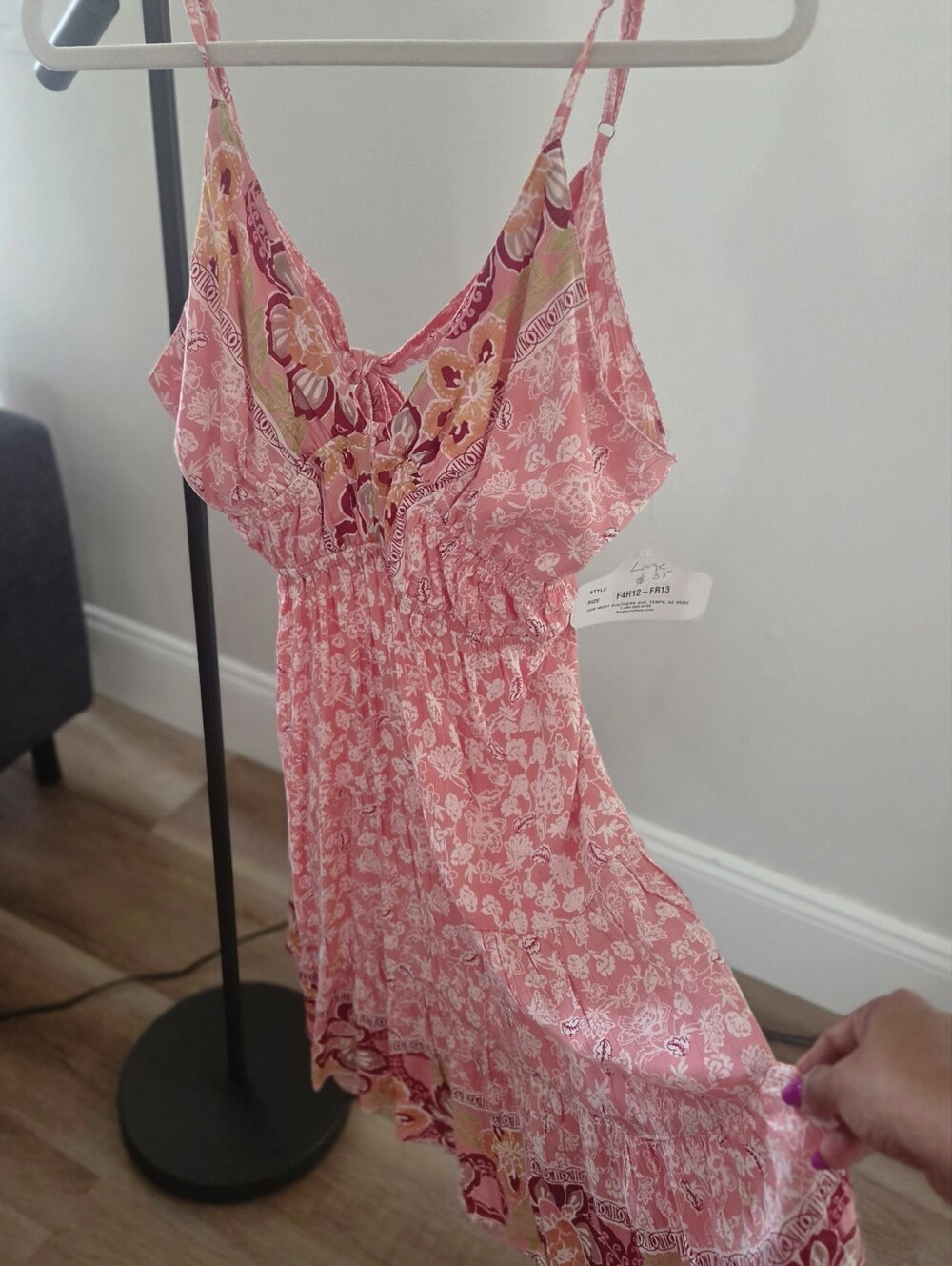 Pink Floral Summer Dress